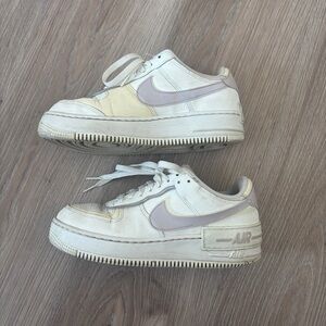 Nike Air Force 1 Shadow Sneakers in the 'Sail Platinum Violet' colorway